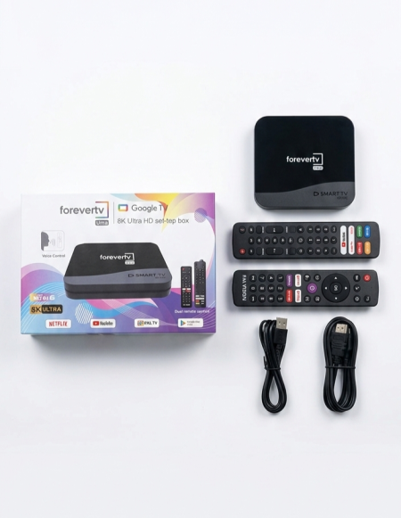 رسيفر ForeverTV Ultra 8K | اشتراك PAL VISION العالمي (5 سنوات)