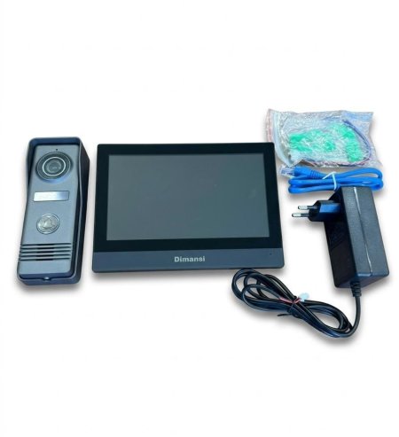 نظام انتركوم مرئي ذكي من Dimansi - شاشة 7 بوصة عالية الدقة