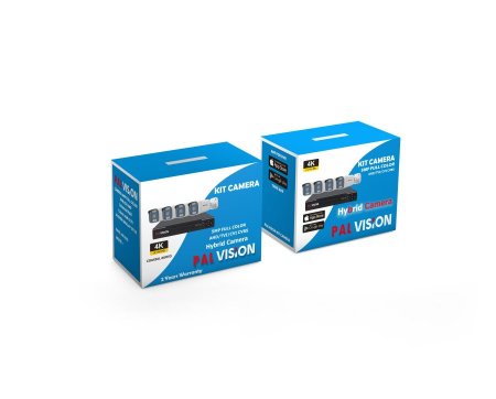 طقم كاميرات 5 ميغا ملون مع صوت خارجي حديد