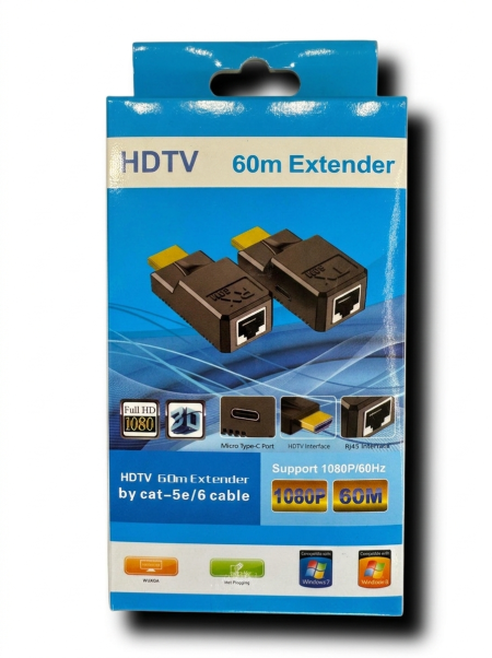 وصلة تمديد HDTV عبر كابل الشبكة (حتى 60 متر)