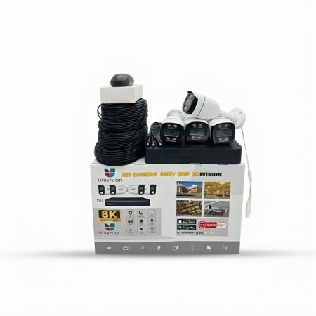 طقم نظام مراقبة متكامل من Univision - دقة 5 ميجابكسل