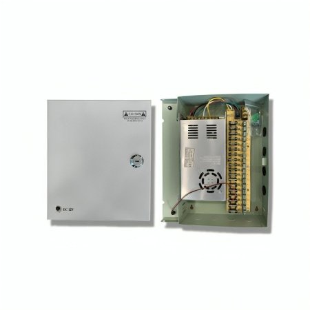 مزود طاقة مركز لـ 18 كاميرا مراقبة - 12 فولت (DC 12V Power Supply Box)