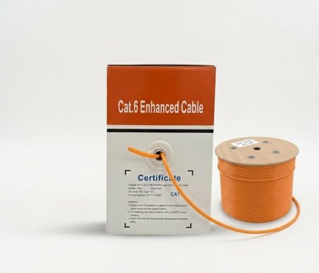 كابل شبكة Cat.6 مطور (Enhanced) - لفة احترافية فائقة السرعة