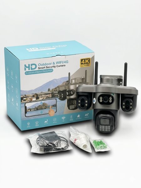 كاميرا الحماية الذكية 4K - تعمل بشريحة البيانات (4G)