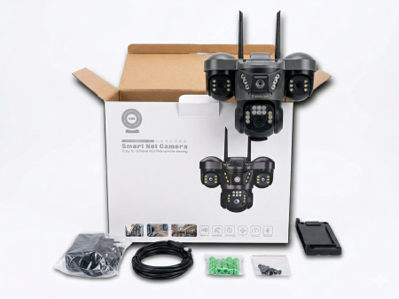 كاميرا المراقبة الخارجية الذكية 4G - ثلاث عدسات (بمحول كهرباء)